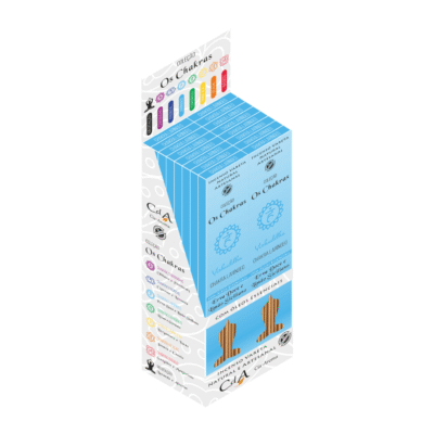 Display Incenso Vareta os Chakras - Laríngeo 16 Cartelas