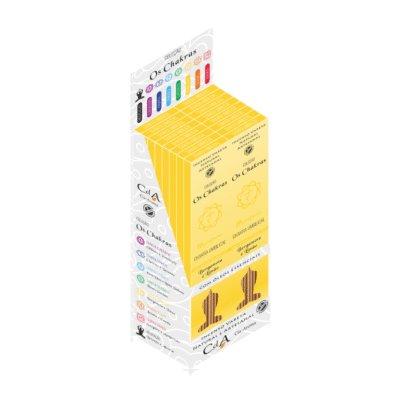 Display Incenso Vareta os Chakras - Umbilical 16 Cartelas