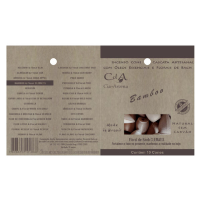 Incenso Cone Refluxo Bamboo 10 Cones