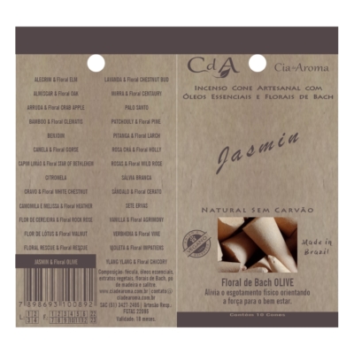 Incenso Cone Jasmin 10 Cones