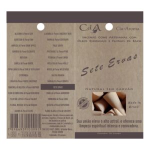 Incenso Cone Sete Ervas 10 Cones