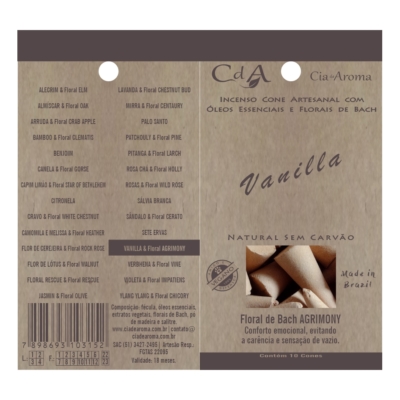 Incenso Cone Vanilla 10 Cones