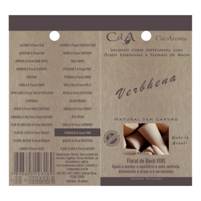 Incenso Cone Verbhena 10 Cones