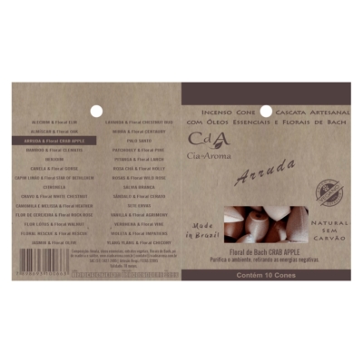 Incenso Cone Refluxo Arruda 10 Cones