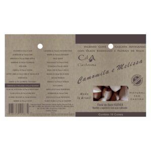 Incenso Cone Refluxo Camomila e Melissa 10 Cones