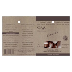 Incenso Cone Refluxo Canela 10 Cones