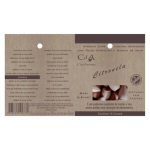 Incenso Cone Refluxo Citronela 10 Cones