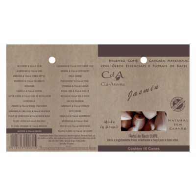 Incenso Cone Refluxo Jasmin 10 Cones