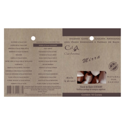 Incenso Cone Refluxo Mirra 10 Cones