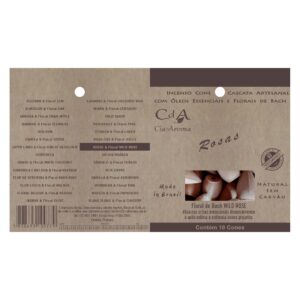 Incenso Cone Refluxo Rosas 10 Cones