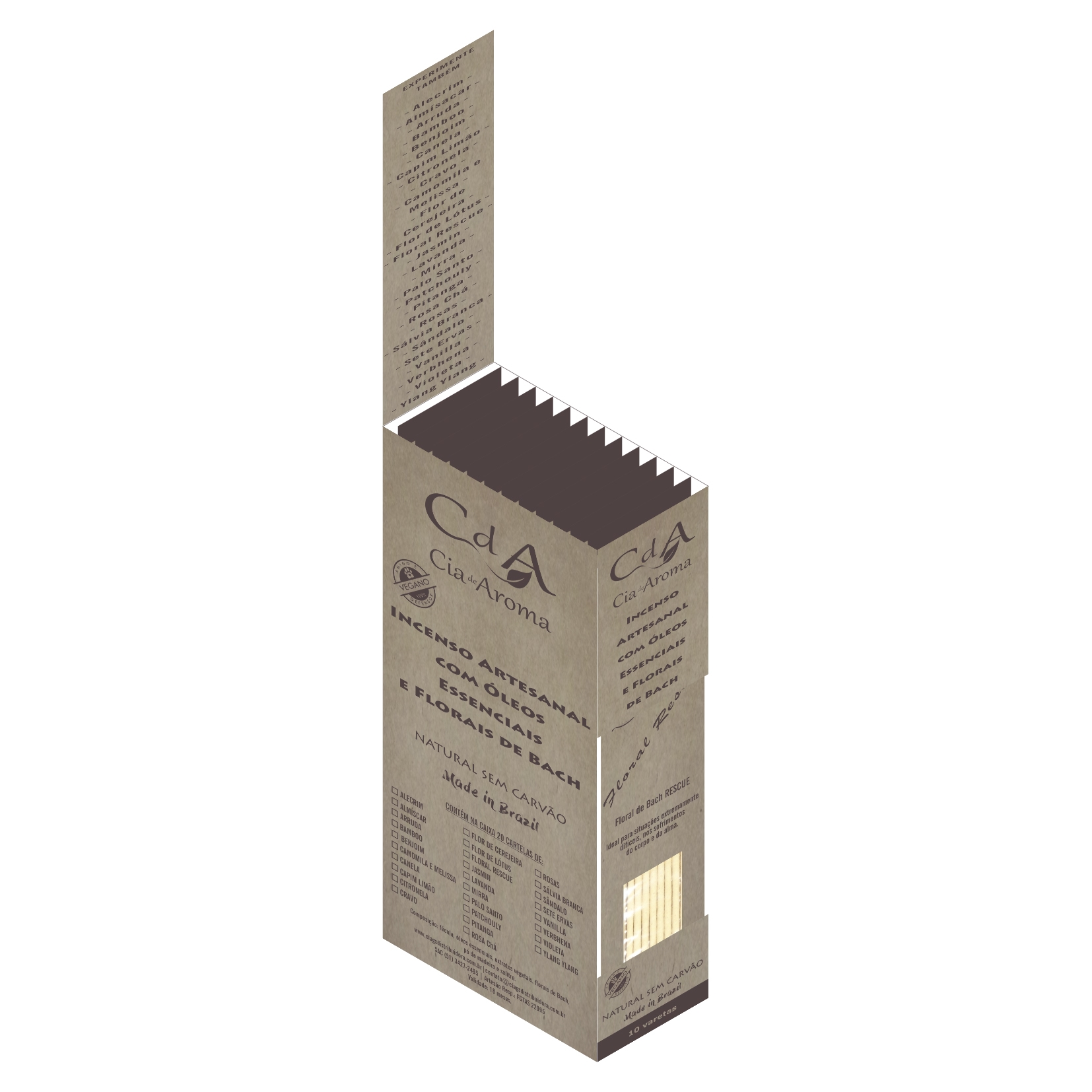 Display Incenso Vareta Cravo 20 Cartelas