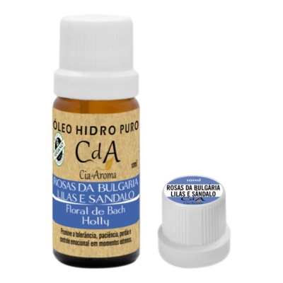 Óleo Hidrossolúvel Rosas da Bulgária, Lilás e Sândalo 10ml