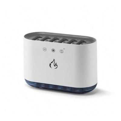 Uma combinação perfeita de design moderno e funcionalidade. Com capacidade de 900ml, este umidificador ultrassônico opera silenciosamente, proporcionando uma névoa fina que melhora a umidade do ar e alivia sintomas de ressecamento. Seu efeito de chama colorida, criado pela iluminação LED multicolorida, transforma qualquer ambiente em um espaço aconchegante e relaxante. Ideal para casas e escritórios, ele é fácil de usar, basta encher o tanque, conectar via USB e ajustar os modos de névoa e iluminação. A escolha perfeita para um ar mais puro e uma decoração sofisticada.