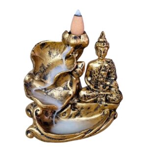 Incensário Cascata folha Buda Hindu