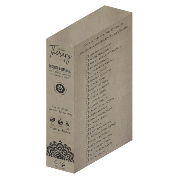 Display Therapy Incenso Vareta Bambu Oriental e Floral de Bach CLEMATIS c/ 20 Cartelas - Imagem 2