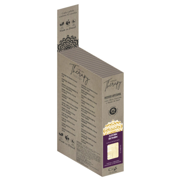 Display Therapy Incenso Vareta Bambu Oriental e Floral de Bach CLEMATIS c/ 20 Cartelas